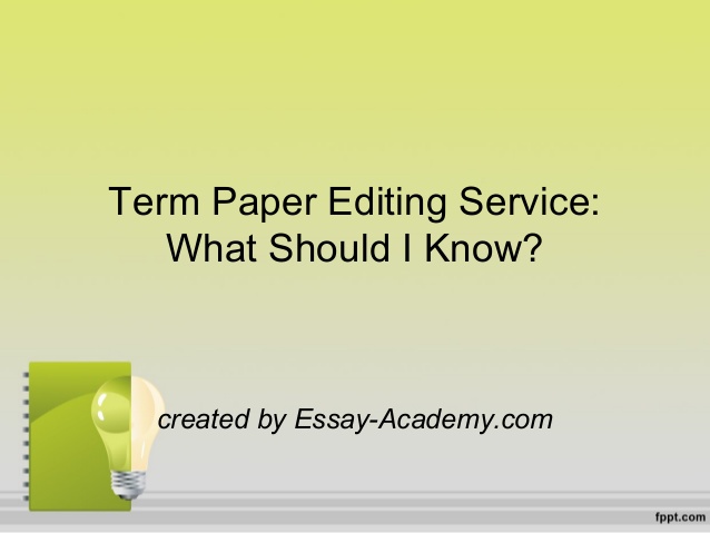 Paper editing service