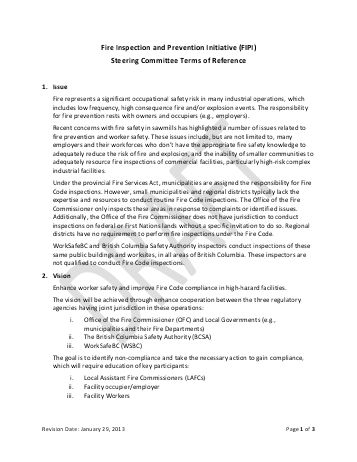 Project steering group terms of reference