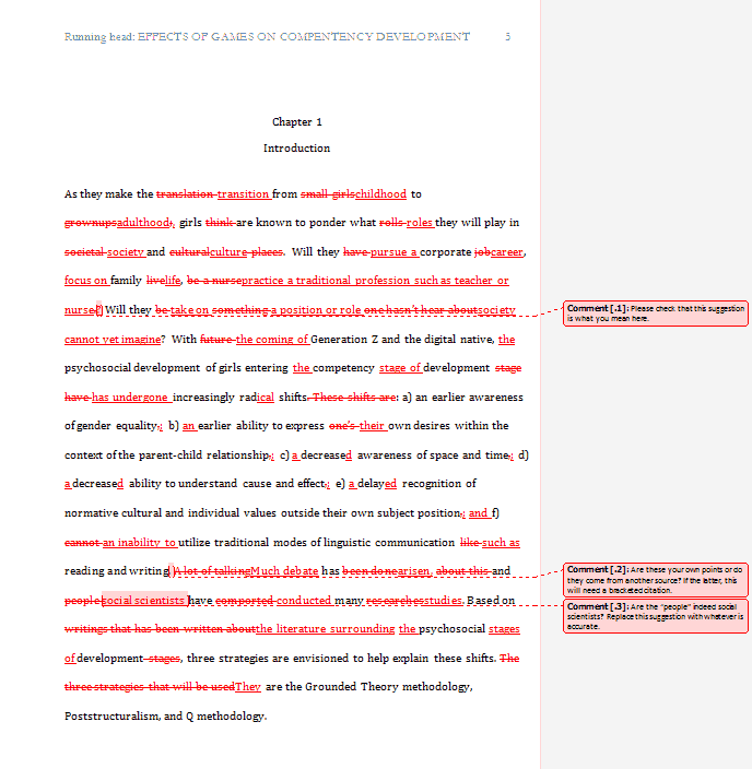Proofreading thesis