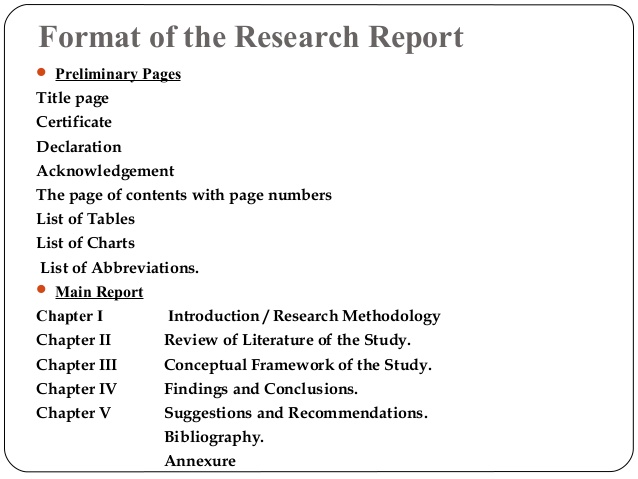 Report writing in research