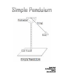 Simple pendulum lab report