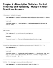 Statistics questions and answers