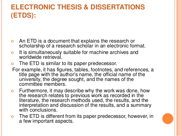 Thesis and dissertation database