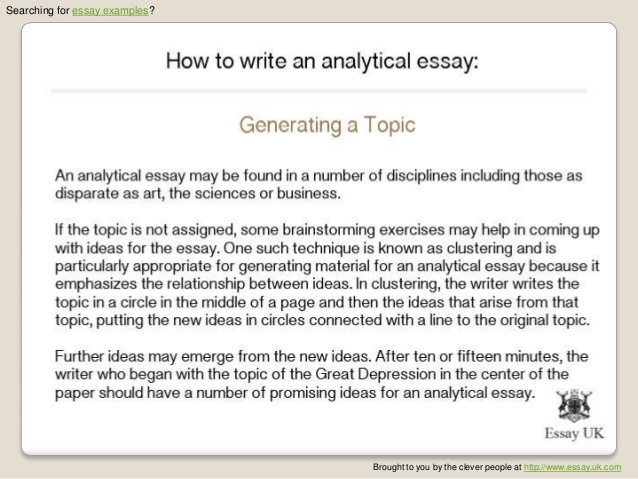 Write critical analysis essay